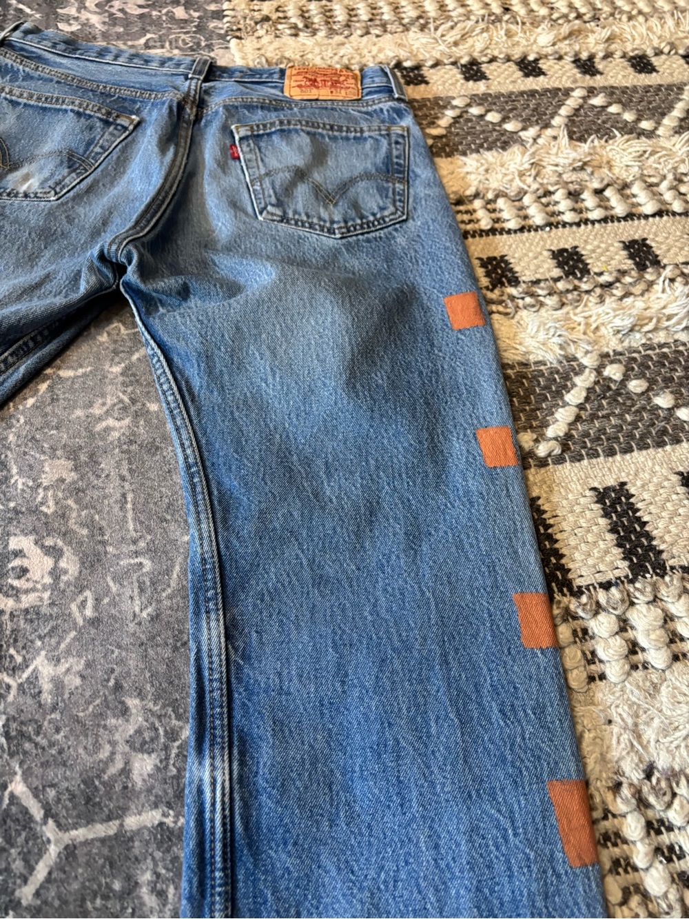 Vintage Levi’s 1990s–Early 2000s Levi’s 501 Hand-Painted Jeans - Picture 10 of 13